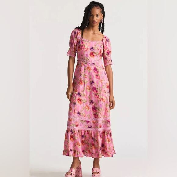 LOVESHACKFANCY Mariata Floral A Line Dress - Picture 1 of 14